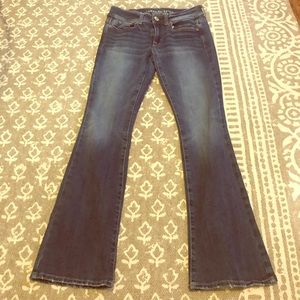 American Eagle Kick Boot Blue Jeans size 2